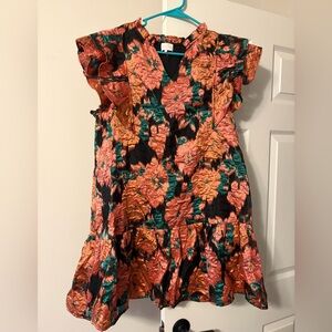 Entro Floral Jacquard dress